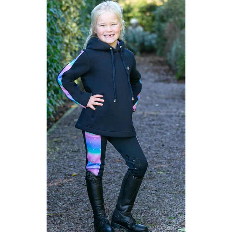 Little Rider Dazzling Night Riding Tights - Navy/Prismatic-1