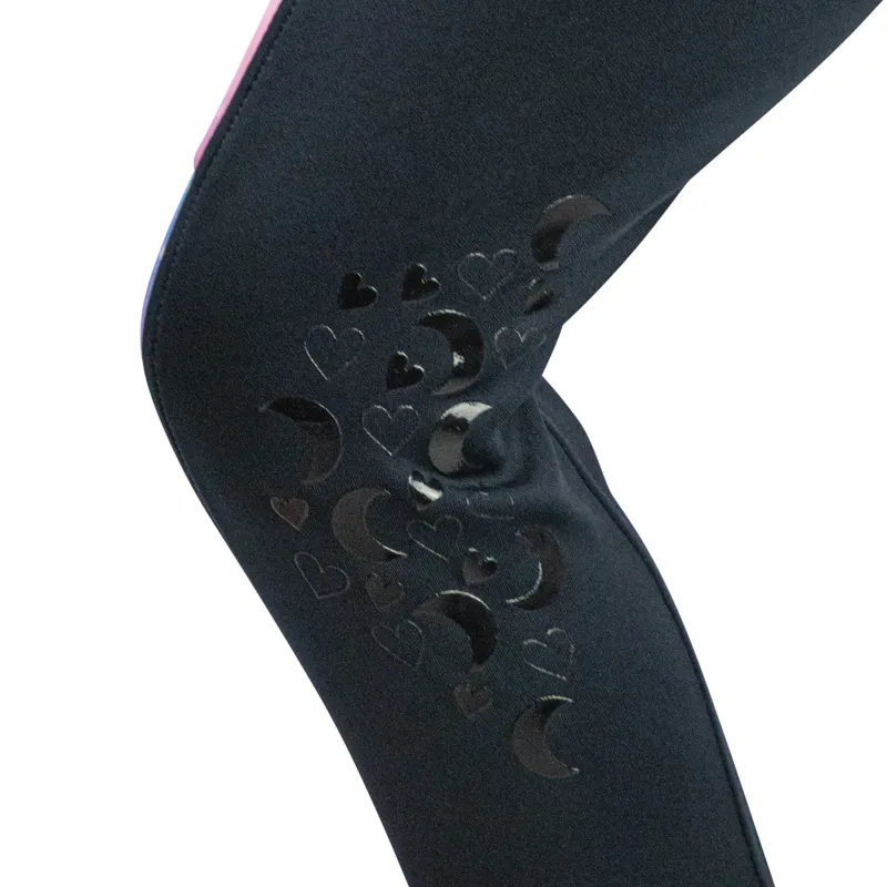 Little Rider Dazzling Night Riding Tights - Navy/Prismatic-2