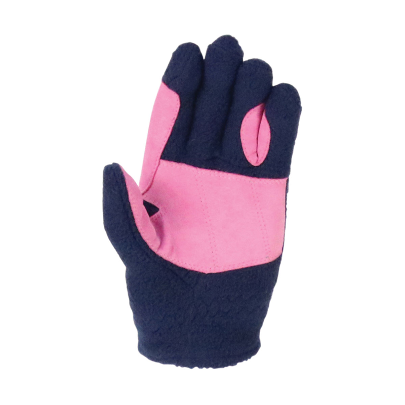 Little Rider I Love My Pony Collection Fleece Gloves - Navy/Pink-1