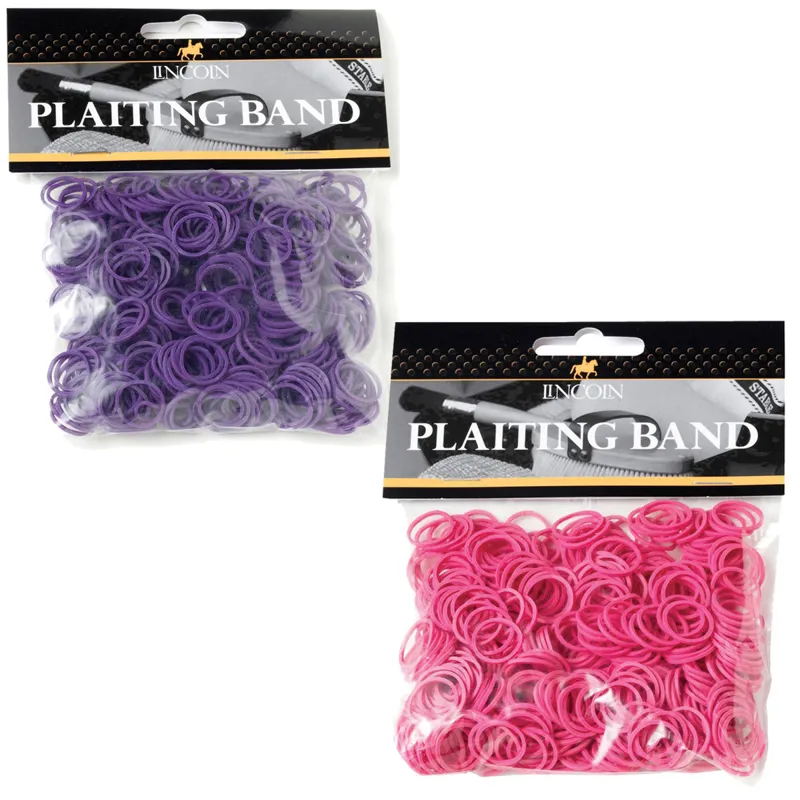 Lincoln Plaiting Bands - Pink And Purple