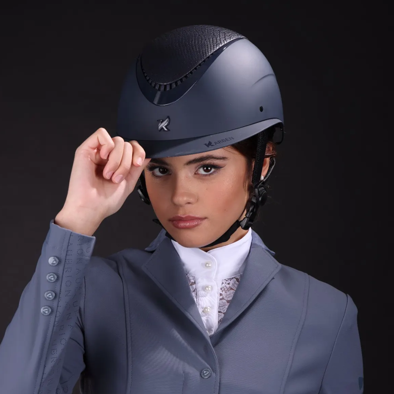 Shires Karben Lorah Ellipse Riding Hat - Navy-3