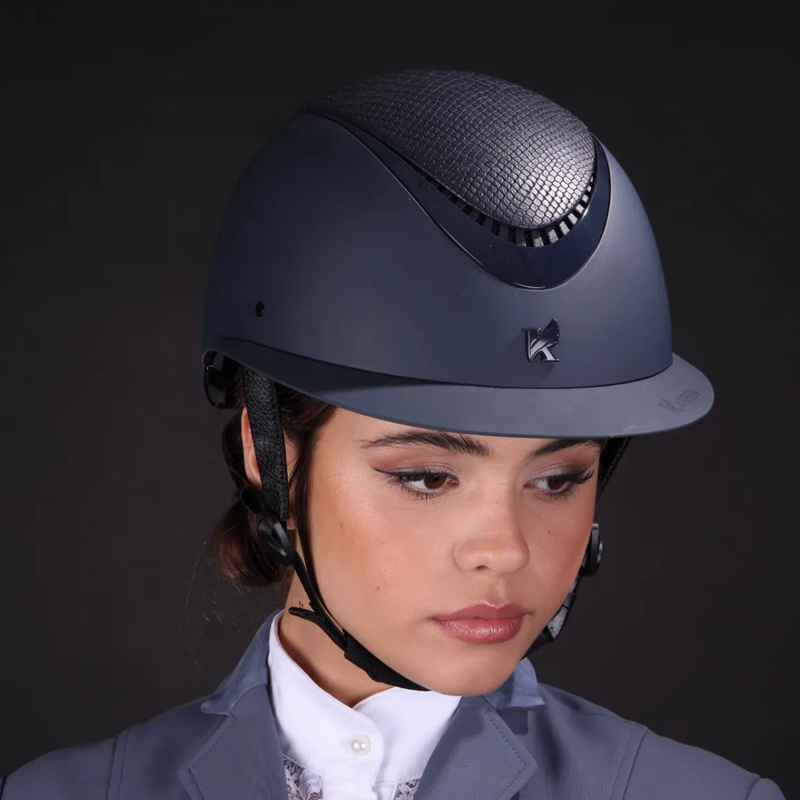 Shires Karben Lorah Ellipse Riding Hat - Navy-4