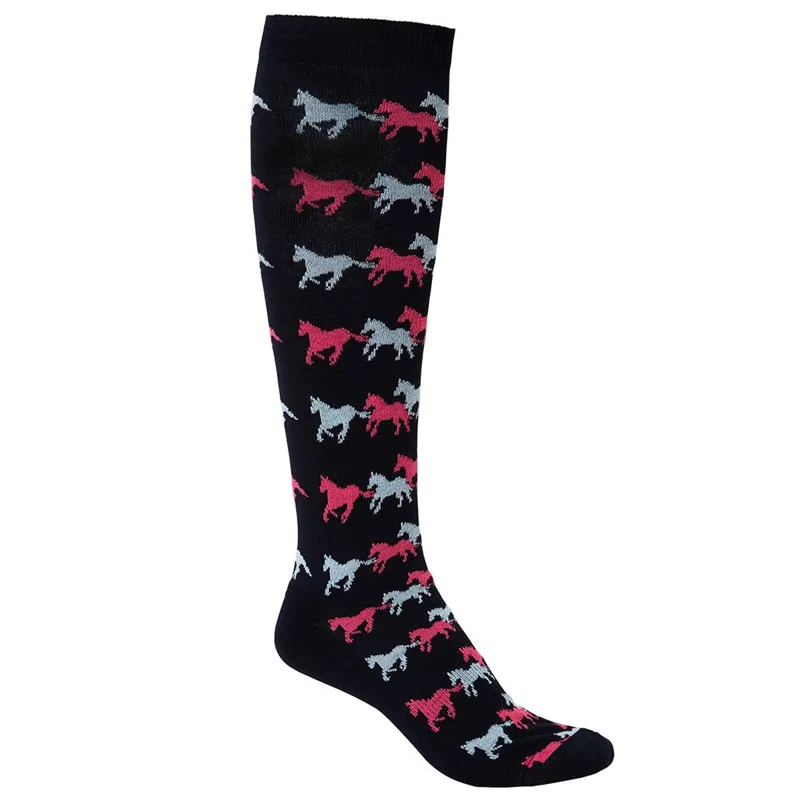 Mountain Horse Running Horse Junior Socks - Navy