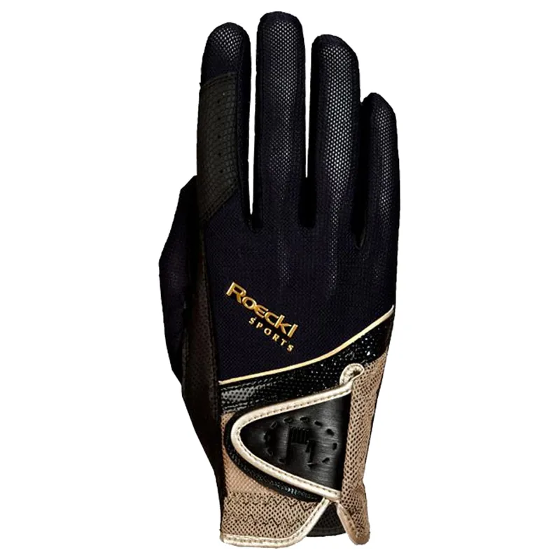 Roeckl Madrid Gloves - Black/Gold