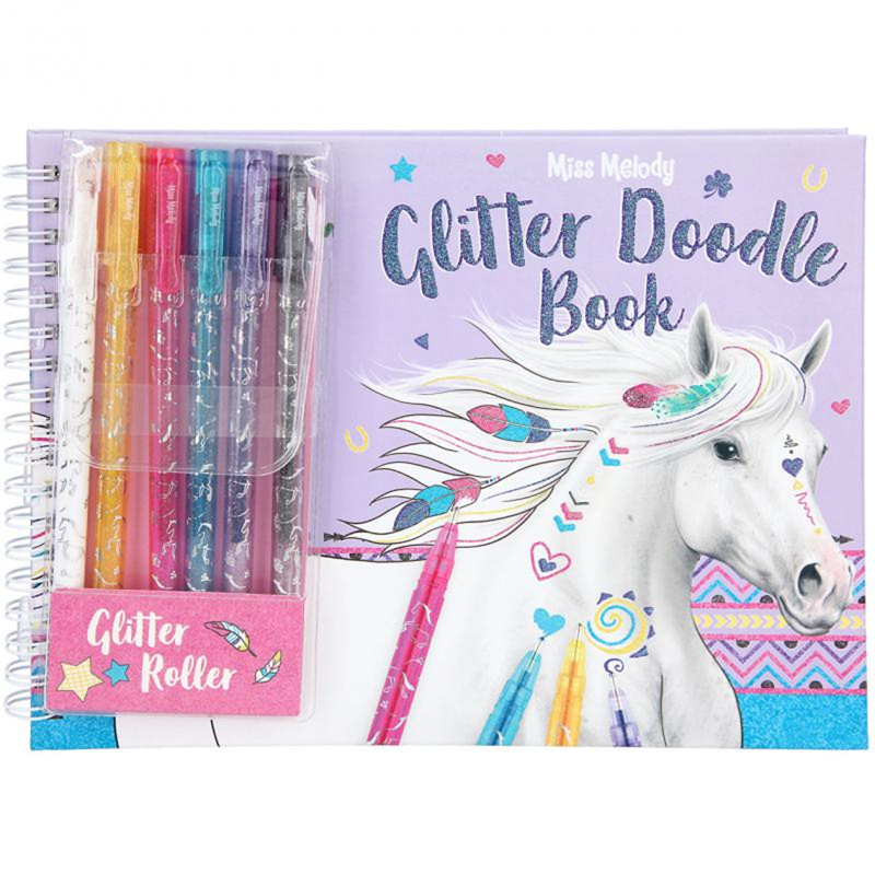 Miss Melody Glitter Doodle Book With Gel Pen Set-1
