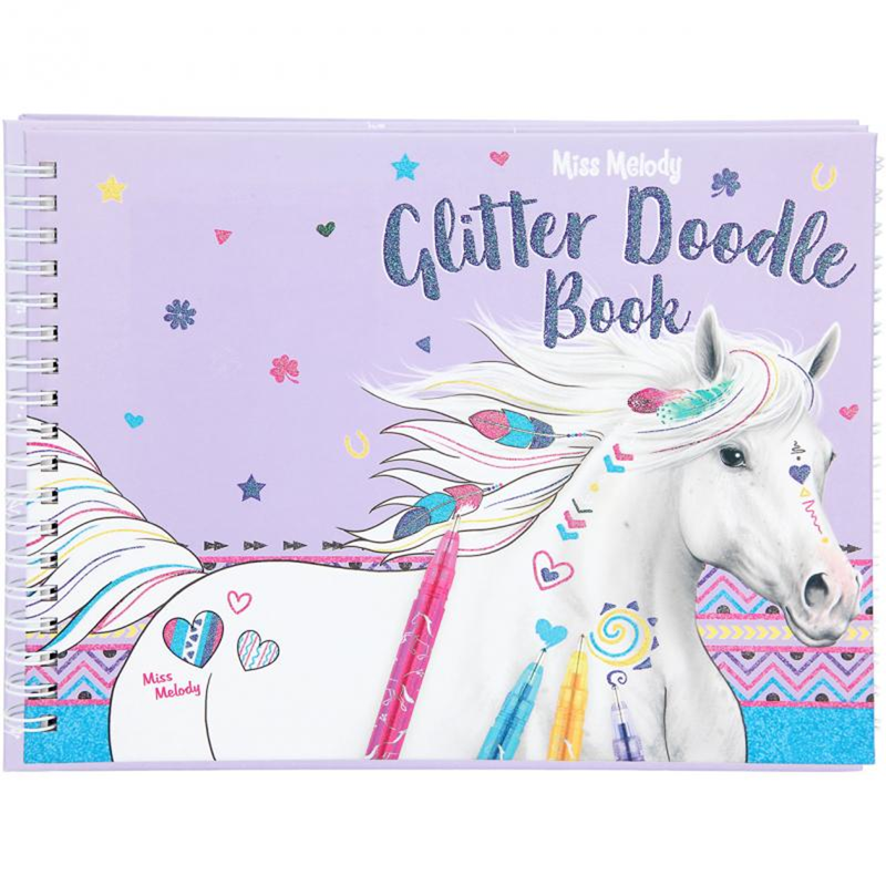 Miss Melody Glitter Doodle Book With Gel Pen Set-2