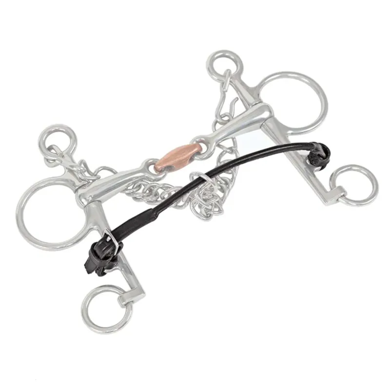 Shires Velociti GARA Rolled Leather Lip Strap - Black