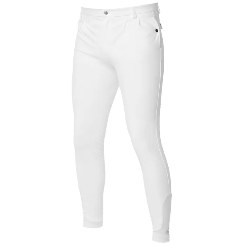 LeMieux Elite Mens Classic Pleated Breech - White-2