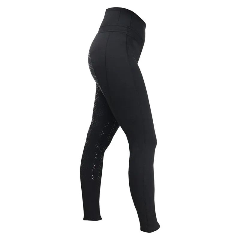 Hy Performance Power Ladies Riding Skins in Black-2