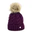 Hy Equestrian Melrose Cable Knit Bobble Hat - Purple