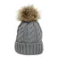 Hy Equestrian Melrose Cable Knit Bobble Hat - Grey