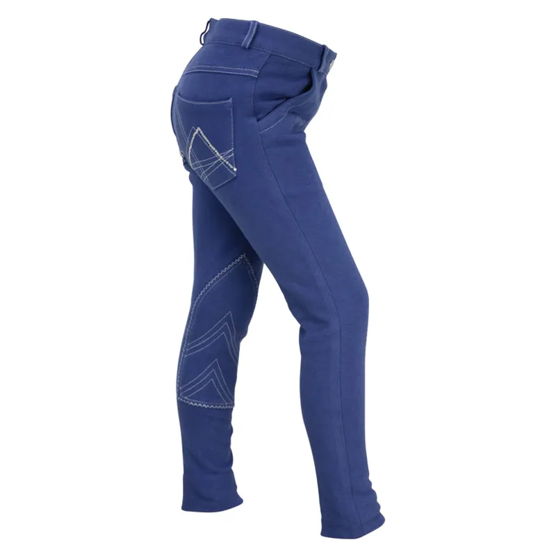 Hy Performance Bordeaux Children's Jodhpurs - Twilight Blue/Silver-1