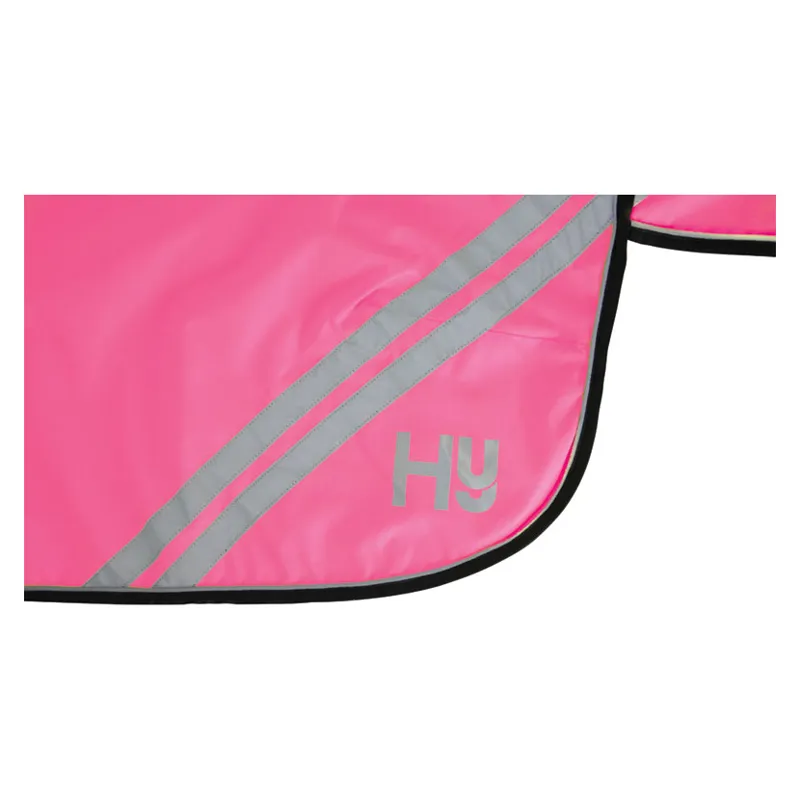 Reflector Mesh Exercise Sheet by Hy Equestrian - Pink-1