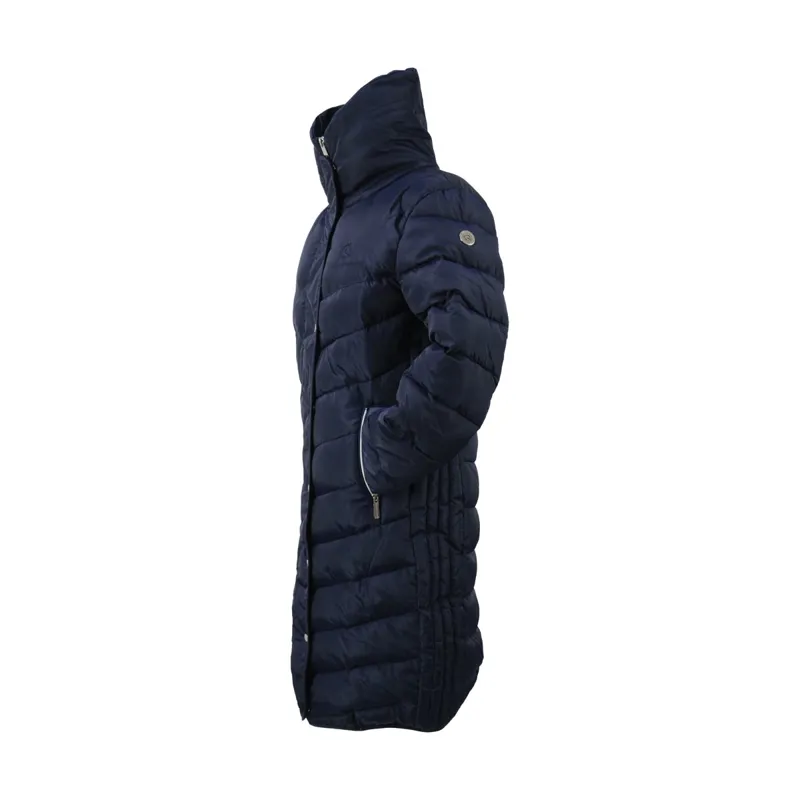 Coldstream Kimmerston Long Quilted Coat - Navy-1