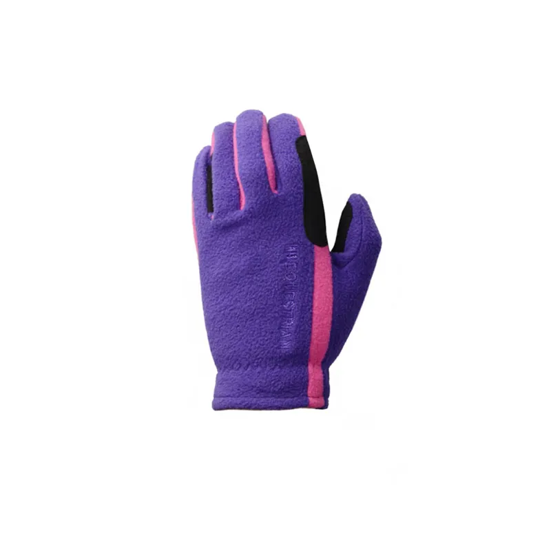 Hy Equestrian Children's Fleece Riding Gloves in Purple/Pink child