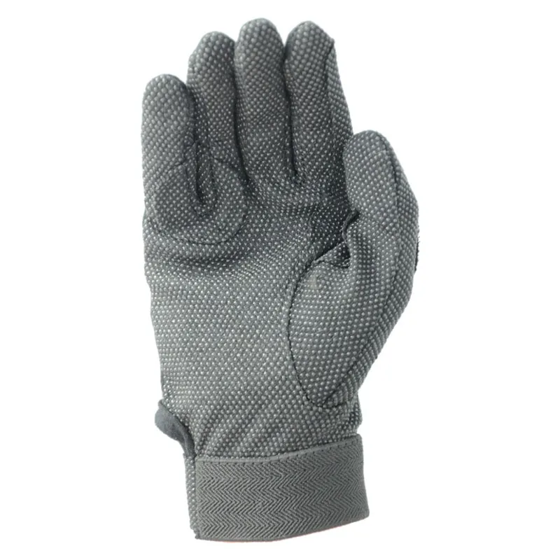 Hy Equestrian Cotton Pimple Palm Gloves - Black
