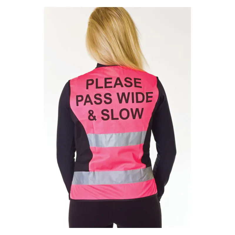 Hy Viz Please Pass Wide and Slow Waistcoat - Pink/Black