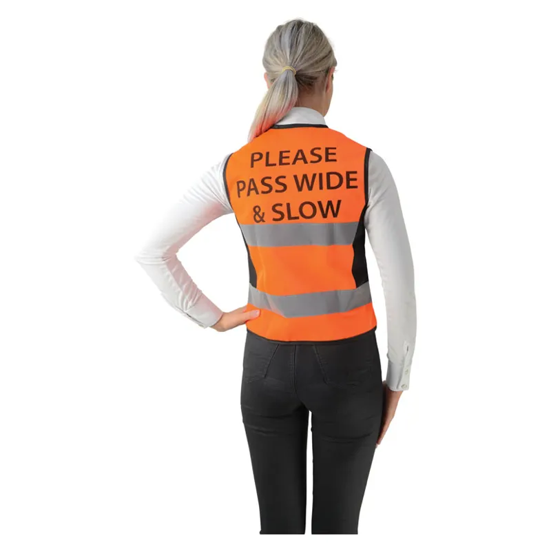 Hy Viz Please Pass Wide and Slow Waistcoat - Orange/Black-1