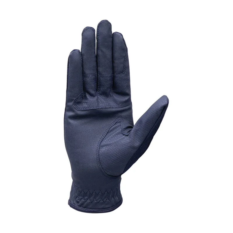 Coldstream Next Generation Blakelaw Diamante Riding Gloves Childs - Navy/Rose Gold-2
