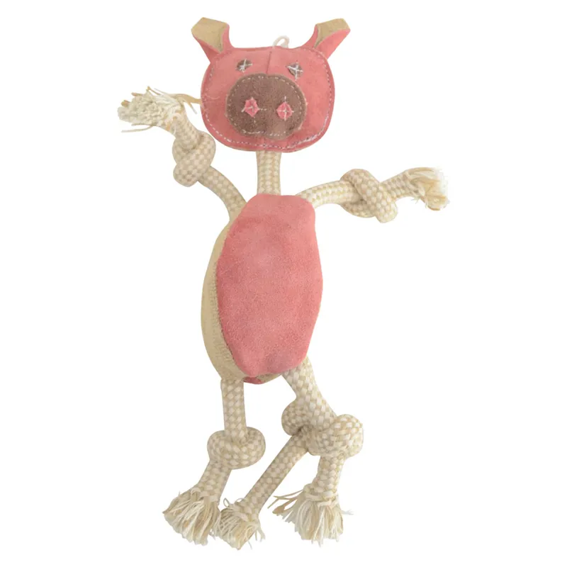 Benji And Flo Natural Eco-Friends Snuggle Pig Dog Toy