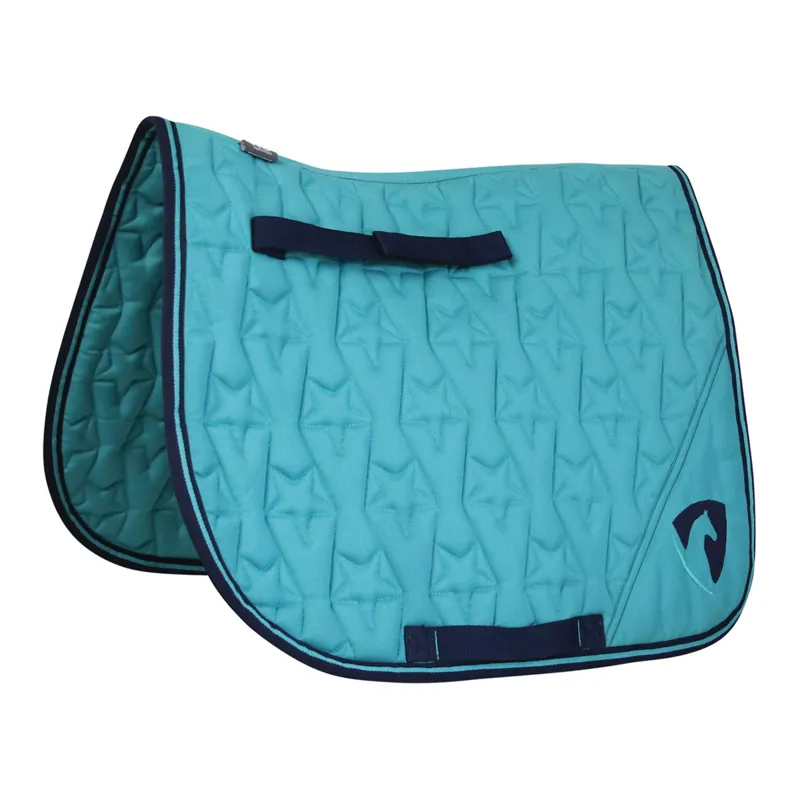 Hy Equestrian Belton Saddlepad - Teal/Navy
