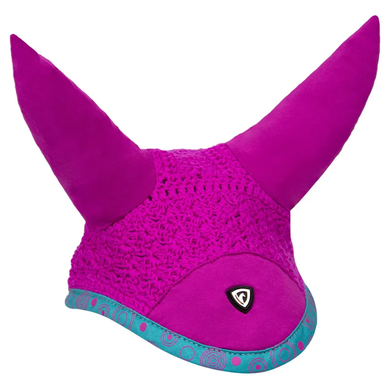 Hy Equestrian DynaMizs Ecliptic Fly Veil - Plum/Teal