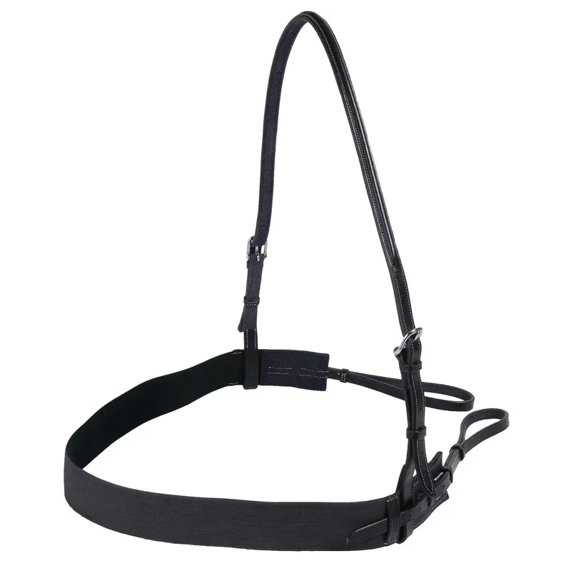 Mark Todd Deluxe Leather Elasticated Breast Girth - Black