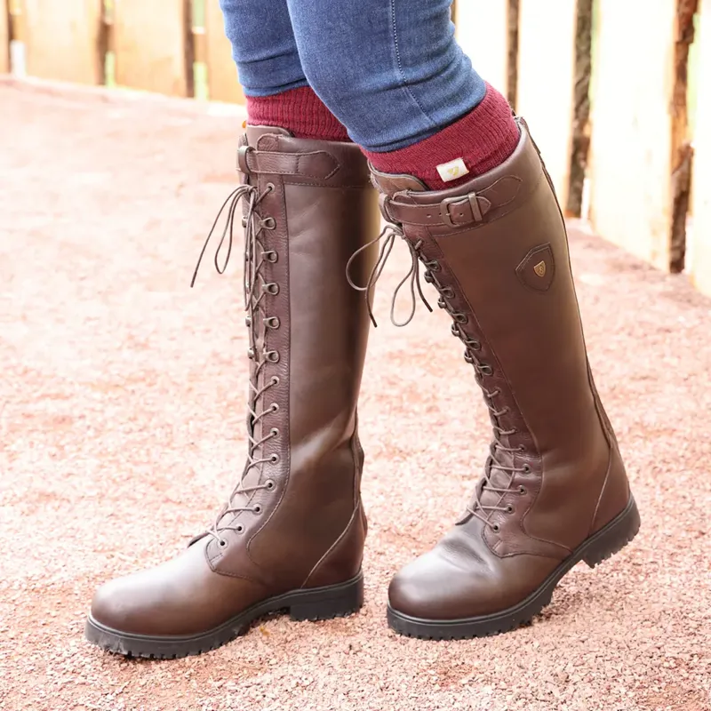 Shires Moretta Teramo Lace Boots - Dark Brown-6
