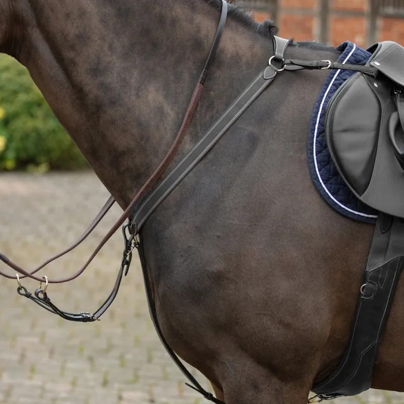 Mark Todd 3-Point Breastplate with Brass Fittings