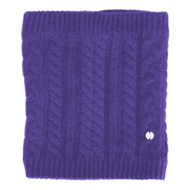 Hy Equestrian Meribel Cable Knit Snood - Ultra Violet