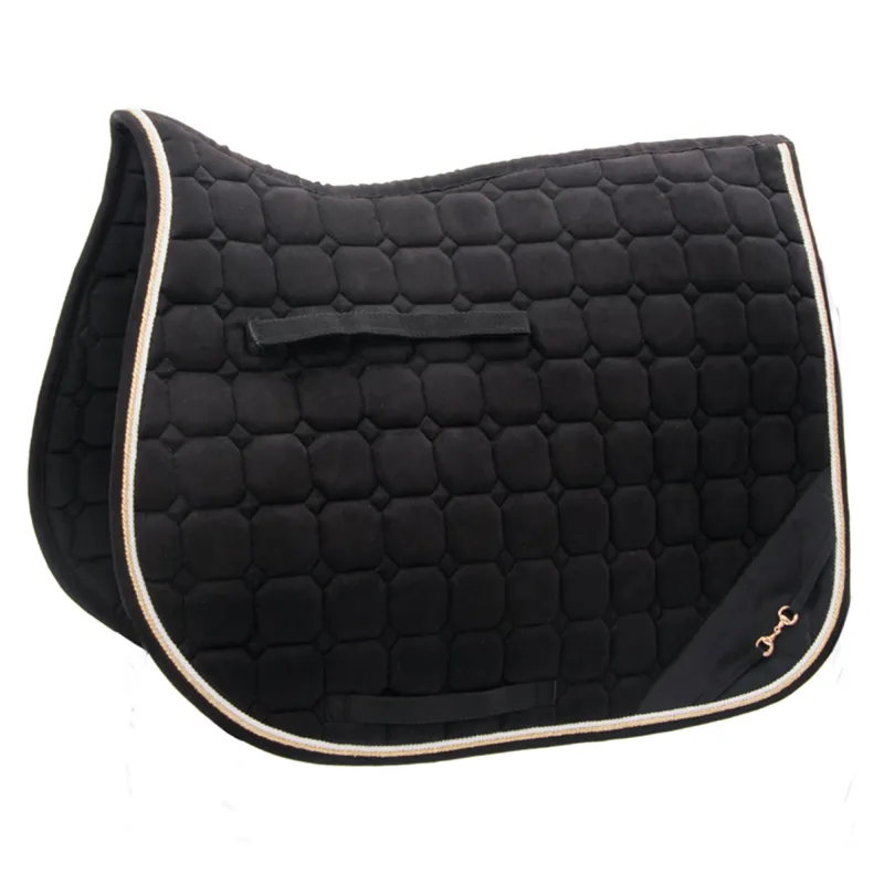 Hy Equestrian On The Bit Saddlepad - Black/Gold