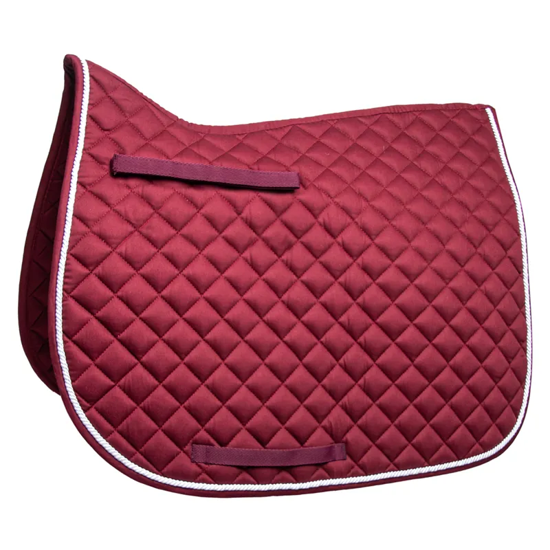 Hy Equestrian Splendid Showjump Saddlepad - Burgundy/White