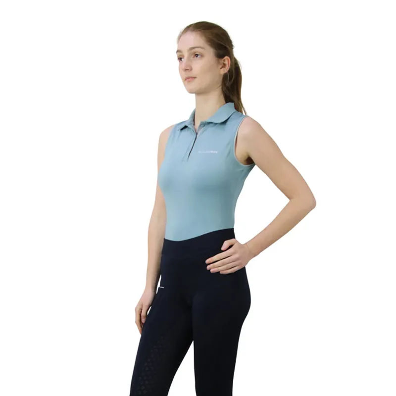 Hy Equestrian Synergy Sleeveless Polo - Aqua