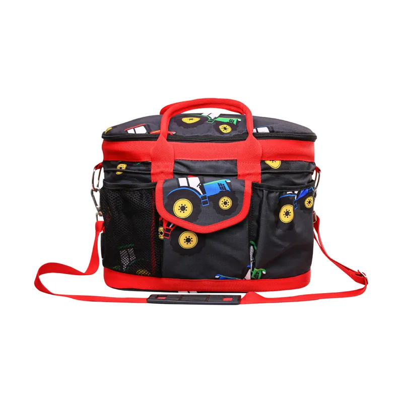 Hy Equestrian Tractor Collection Grooming Bag - Grey/Red-3