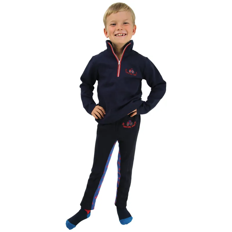 Hy Equestrian Tractors Rock Sweatshirt - Navy/Red