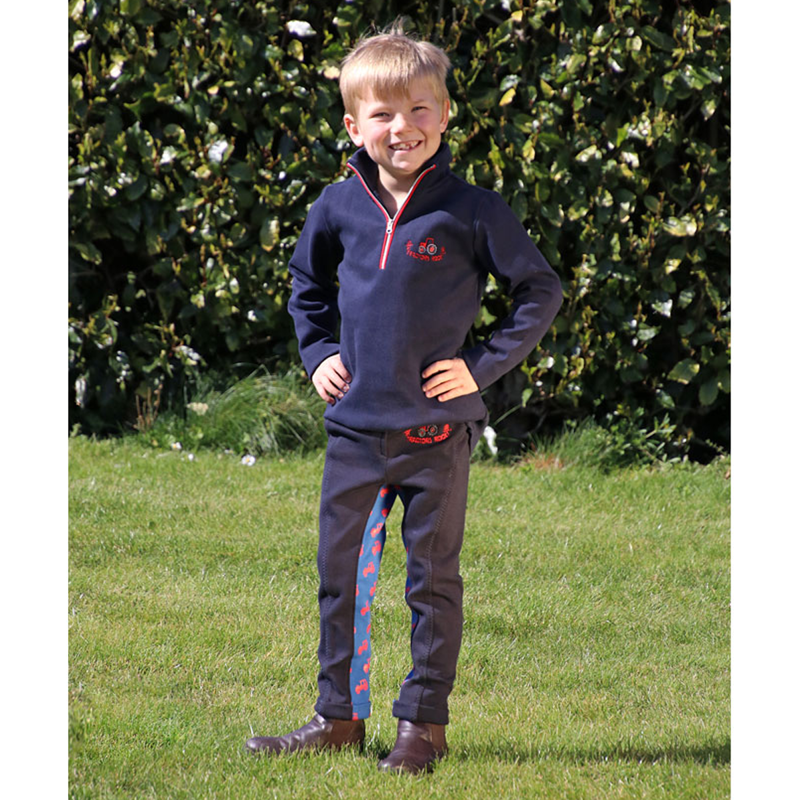 Hy Equestrian Tractors Rock Sweatshirt - Navy/Red-1