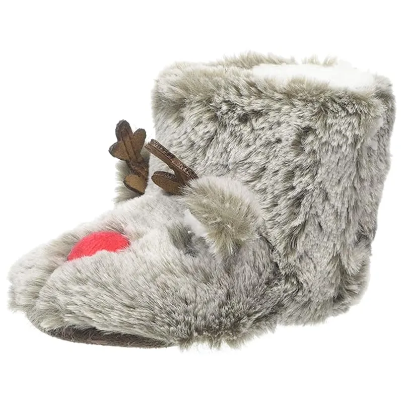 Joules Baby Peta Pata Slippers - Reindeer