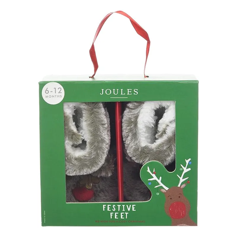Joules Baby Peta Pata Slippers - Reindeer-3