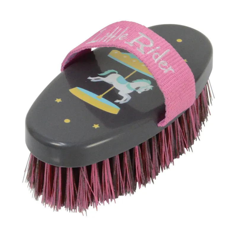 Little Rider Merry Go Round Body Brush - Grey/Pink