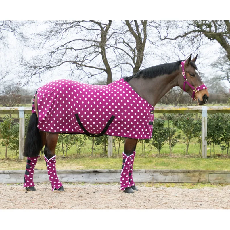 Supreme Products Dotty Fleece Rug - Magical Mulberry