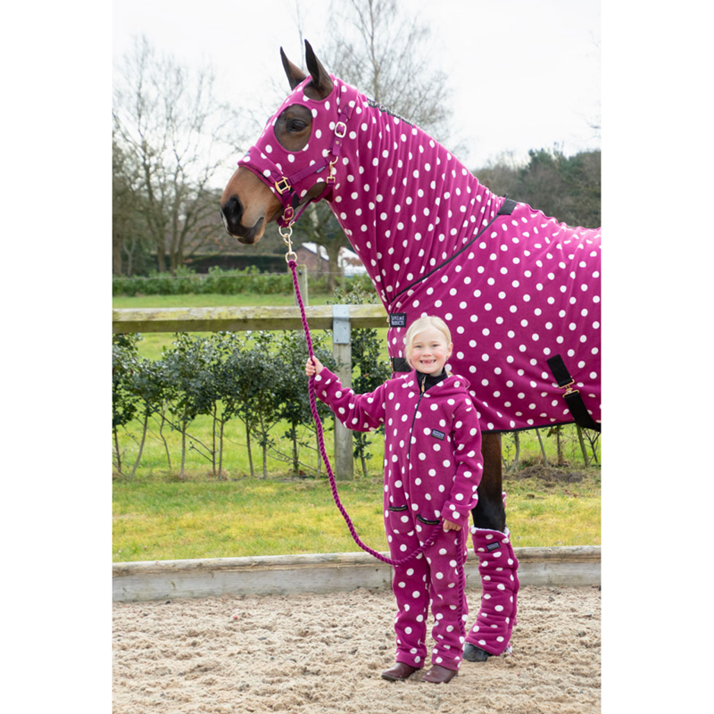 Supreme Products Dotty Fleece Hood - Magical Mulberry-1