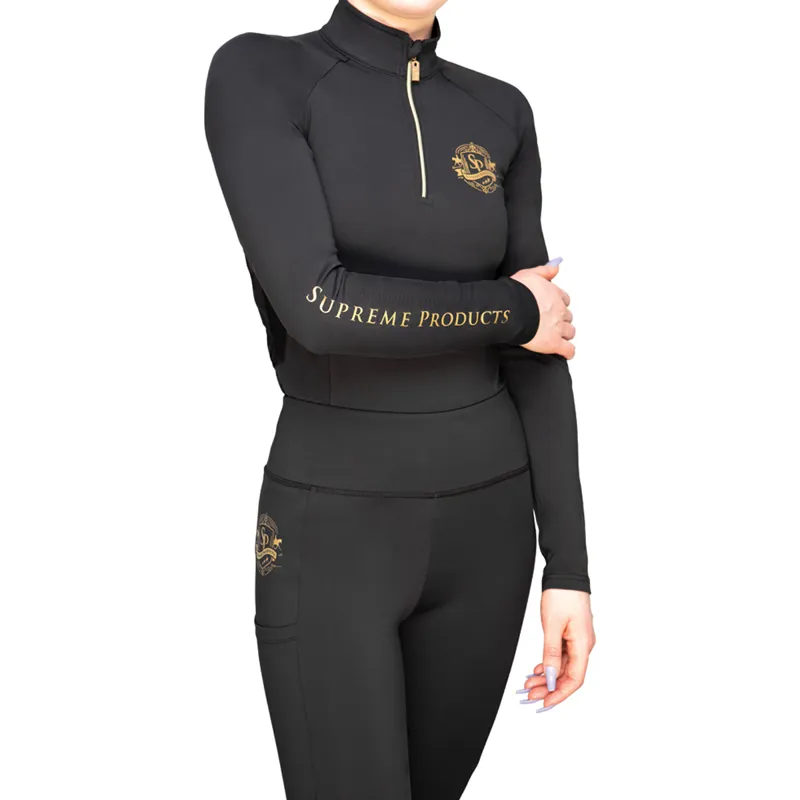 Supreme Products Active Show Rider Base Layer - Black/Gold-2