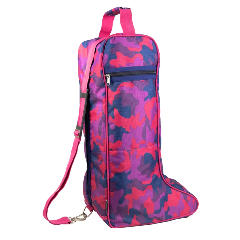 Hy Equestrian DynaForce Boot Bag - Raspberry/Navy