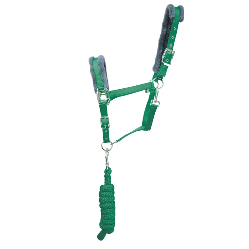 Hy Sport Active Head Collar and Lead Rope - Emerald Green