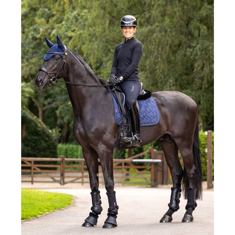 LeMieux Crystal Suede Dressage Pad - Navy-1