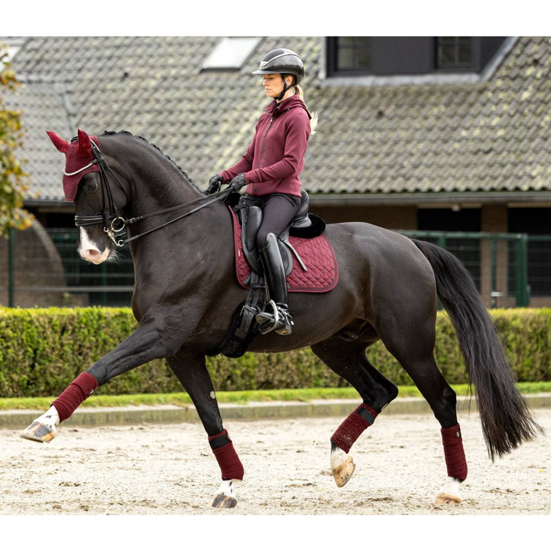 LeMieux Crystal Suede Dressage Pad - Burgundy-1