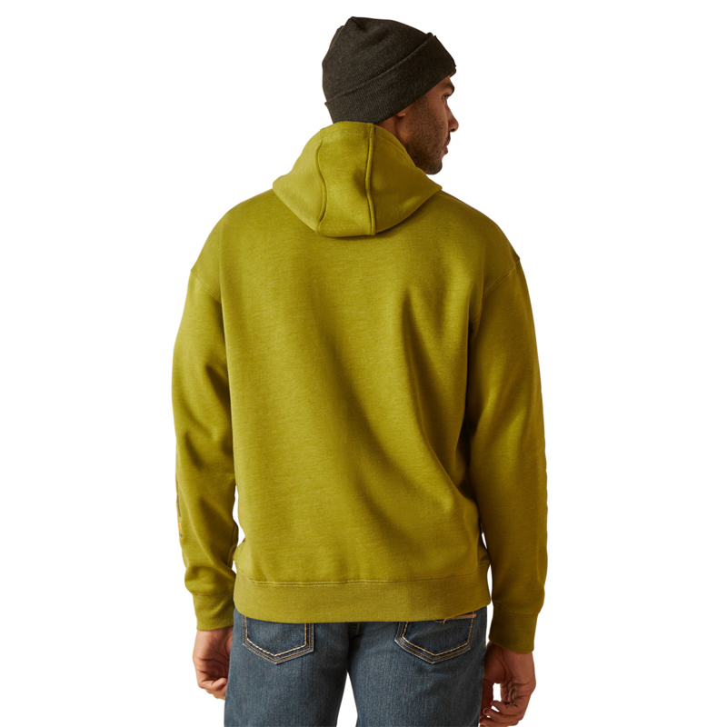 Ariat Men's Rebar Graphic Hoodie - Going Green Heather-1