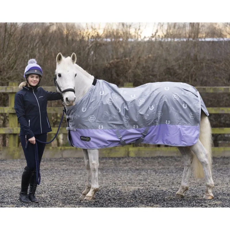 Hy StormX Original This Esme 0g Turnout Rug - Lavender/Grey