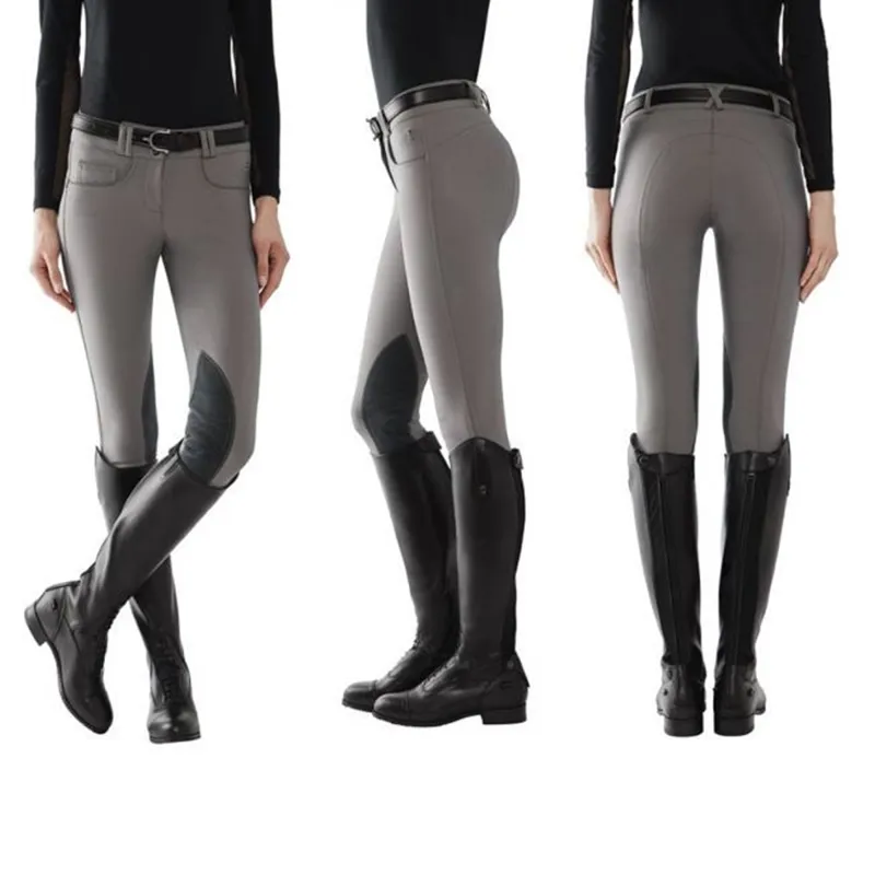 Tredstep Ladies Symphony Rosa II Breeches - Knee Patch - Warm Grey