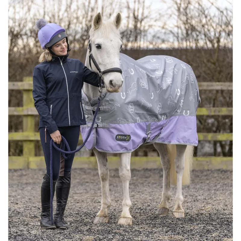 Hy StormX Original This Esme 0g Turnout Rug - Lavender/Grey-2